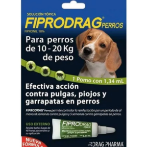 Fiprodrag Pipeta Antipulga Perros De 10 A 20 Kg 1.4 Ml