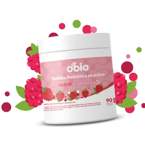 Obio Bebida Probiótica En Polvo Frambuesa Suave 30 Dosis x 90g